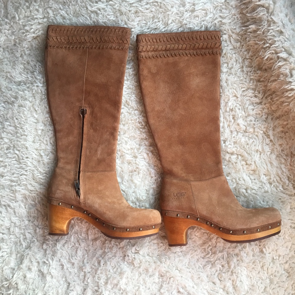 UGG Tan Heeled Boots